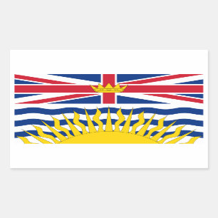Adesivo Retangular Bandeira do Columbia Britânica