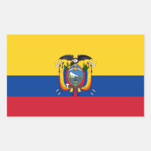 Adesivo Retangular Bandeira do Equador