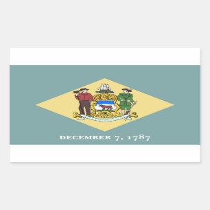 Adesivo Retangular Bandeira do estado de Delaware