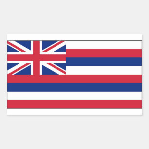 Adesivo Retangular Bandeira do estado de Havaí