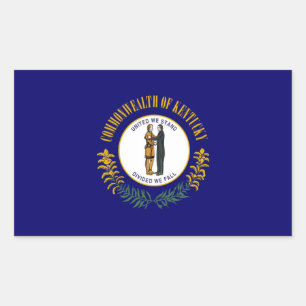 Adesivo Retangular Bandeira do estado de Kentucky