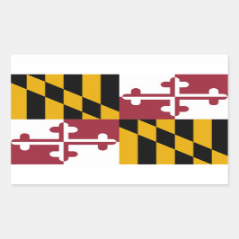 Adesivo Retangular bandeira do Estado de Maryland