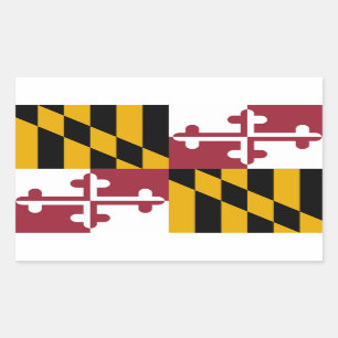Adesivo Retangular Bandeira do estado de Maryland