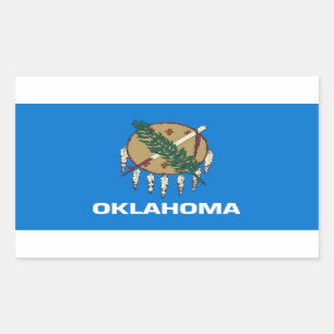 Adesivo Retangular Bandeira do Estado de Oklahoma