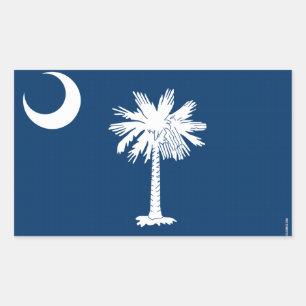 Adesivo Retangular Bandeira do estado de South Carolina