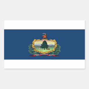 Adesivo Retangular Bandeira do estado de Vermont