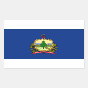 Adesivo Retangular Bandeira do estado de Vermont