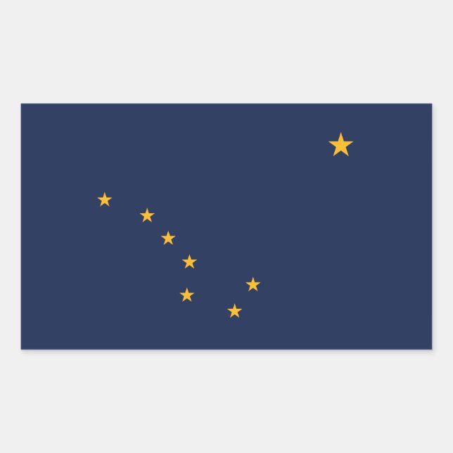 Adesivo Retangular Bandeira do Estado do Alasca (Frente)