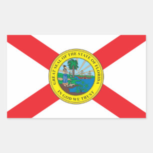 Adesivo Retangular Bandeira do estado do Flórida
