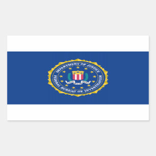 Adesivo Retangular Bandeira do FBI
