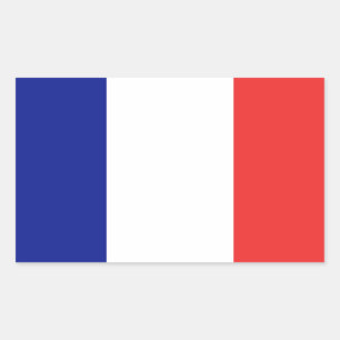 Adesivo Retangular Bandeira do francês Tricolore de France