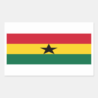 Adesivo Retangular Bandeira do Gana/Gana