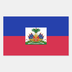 Adesivo Retangular Bandeira do Haiti