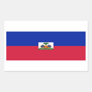 Adesivo Retangular Bandeira do Haiti/Haiti