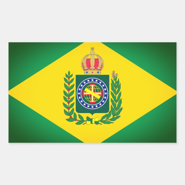 Adesivo Retangular Bandeira do Império do Brasil (Frente)
