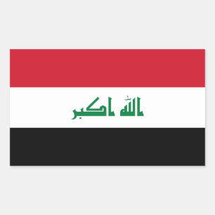 Adesivo Retangular Bandeira do Iraque