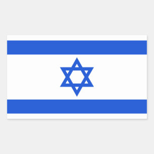 Adesivo Retangular Bandeira do israelita