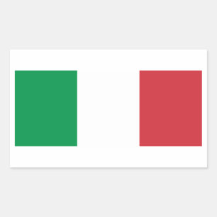 Adesivo Retangular Bandeira do italiano Sticker