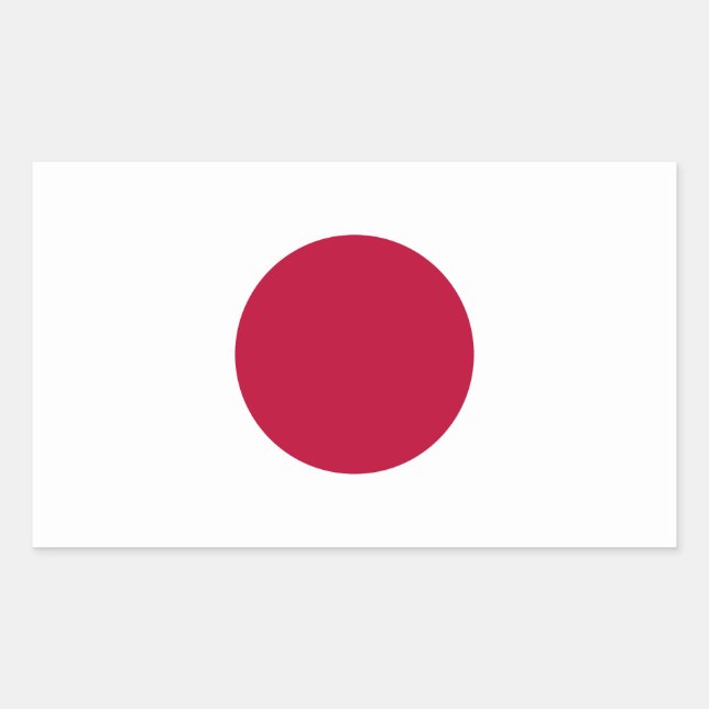 Adesivo Retangular Bandeira do Japão (Frente)