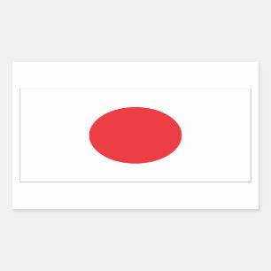 Adesivo Retangular Bandeira do Japão