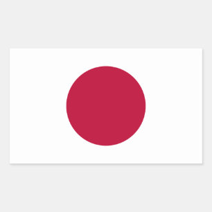 Adesivo Retangular Bandeira do Japão Decal Sticker
