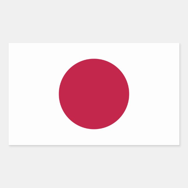 Adesivo Retangular Bandeira do Japão Decal Sticker (Frente)