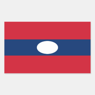 Adesivo Retangular Bandeira do Laos Patriótica