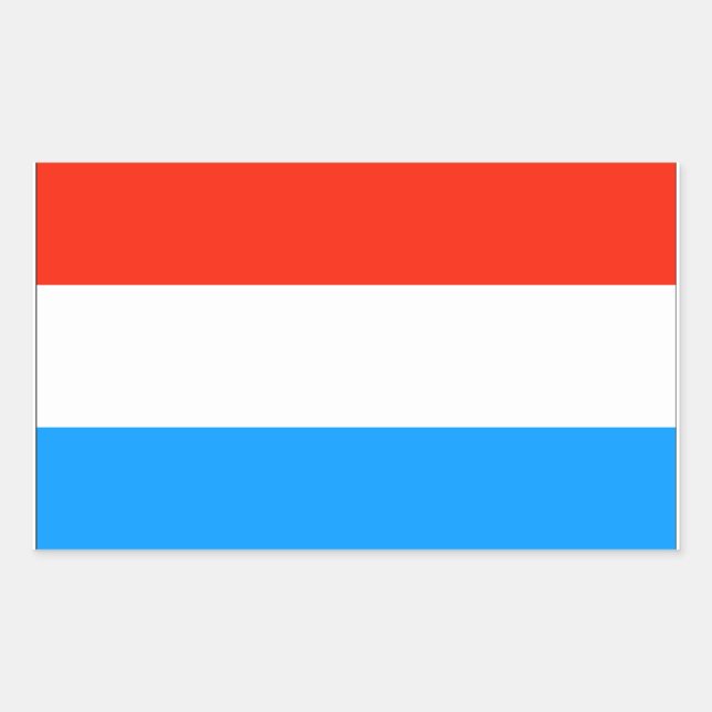 Adesivo Retangular Bandeira do Luxemburgo (Frente)