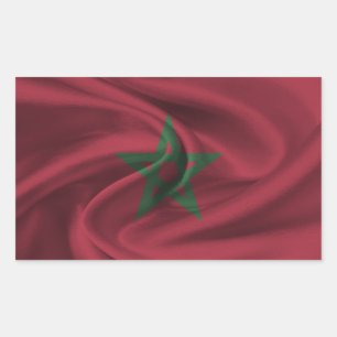 Adesivo Retangular Bandeira do Marrocos