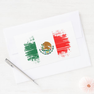 Adesivo Retangular Bandeira do México