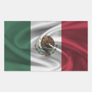 Adesivo Retangular Bandeira do México
