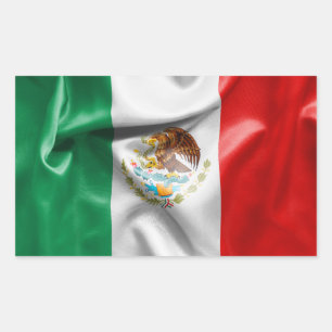 Adesivo Retangular Bandeira do México