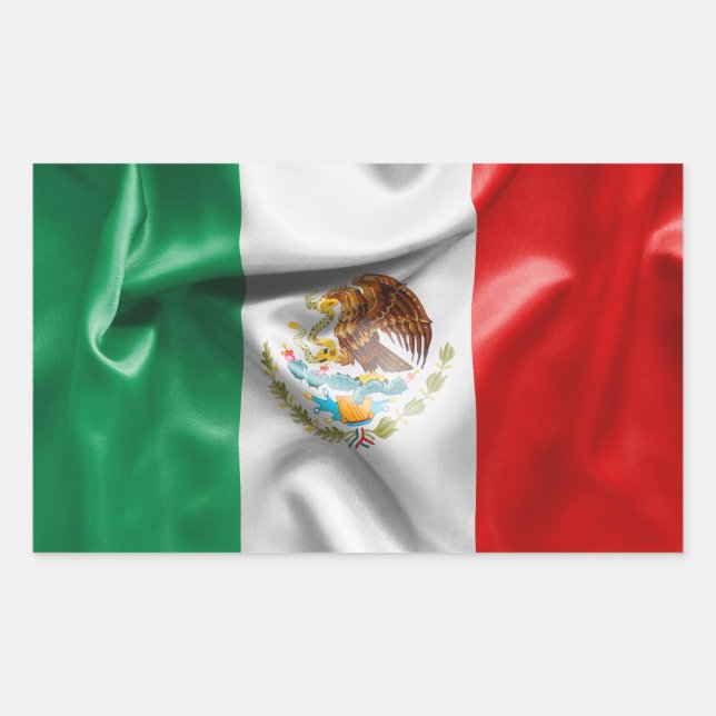 Adesivo Retangular Bandeira do México (Frente)