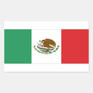 Adesivo Retangular Bandeira do México