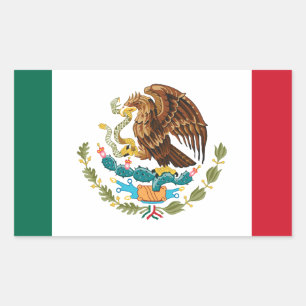 Adesivo Retangular Bandeira do México - Bandeira do México - Bander