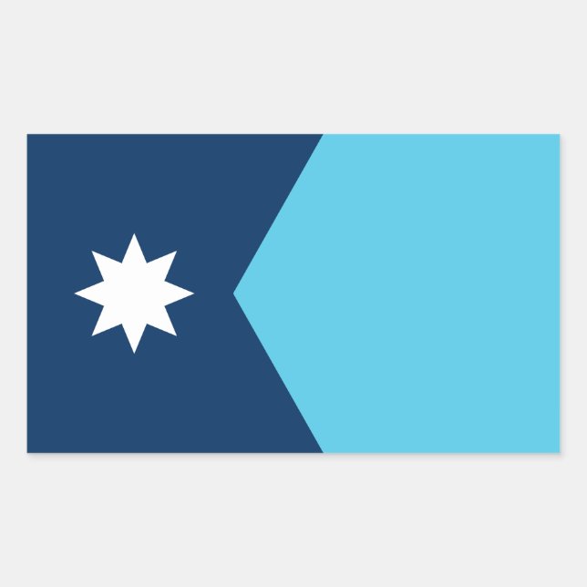 Adesivo Retangular Bandeira do Minnesota (Frente)