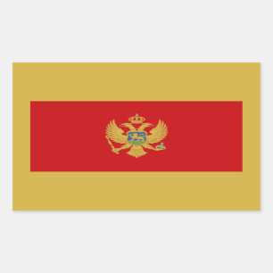 Adesivo Retangular Bandeira do Montenegro, Bandeira do Montenegro