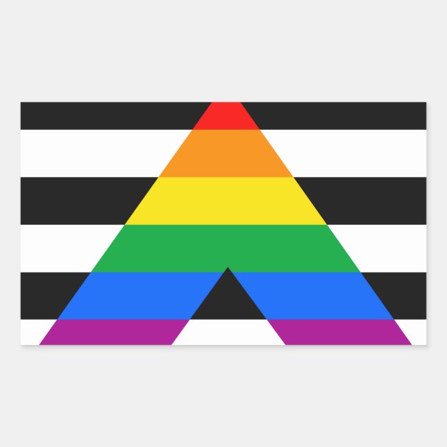 Adesivo Retangular Bandeira do Orgulho Aliado (Frente)