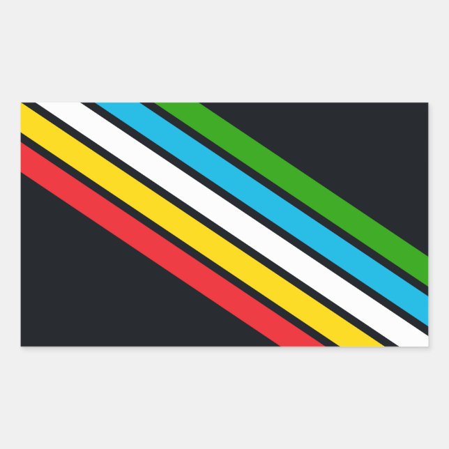 Adesivo Retangular Bandeira do orgulho da deficiência (Frente)