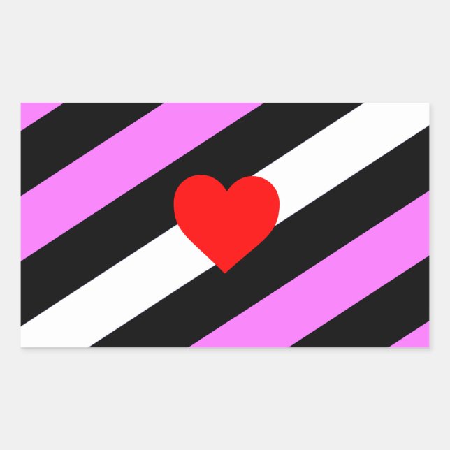 Adesivo Retangular Bandeira do Orgulho da Garota de Couro (Frente)