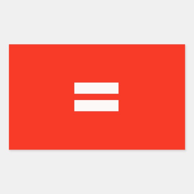 Adesivo Retangular Bandeira do Orgulho da Igualdade (Frente)
