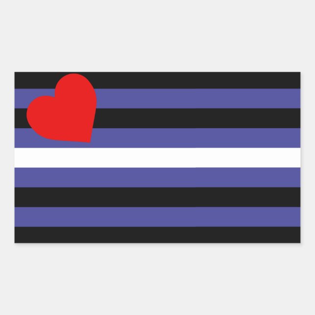 Adesivo Retangular Bandeira do Orgulho de Couro (Frente)