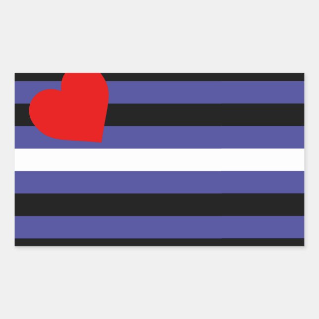 Adesivo Retangular Bandeira do Orgulho de Couro (Frente)