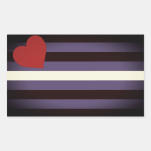 Adesivo Retangular Bandeira do Orgulho de Couro