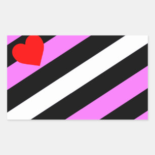 Adesivo Retangular Bandeira do Orgulho de Rapariga de Couro