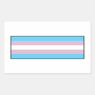 Adesivo Retangular Bandeira do orgulho do Transgender