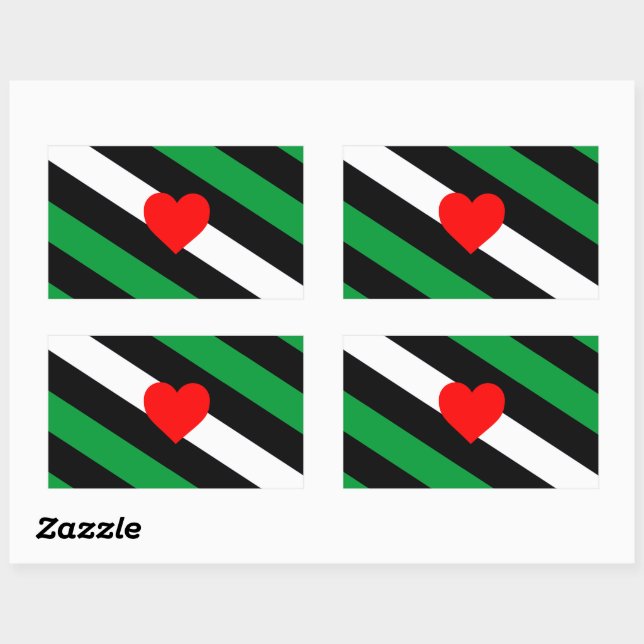 Adesivo Retangular Bandeira do Orgulho Leather Boi (Folha)