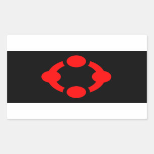 Adesivo Retangular Bandeira do Orgulho Niche (Preto)