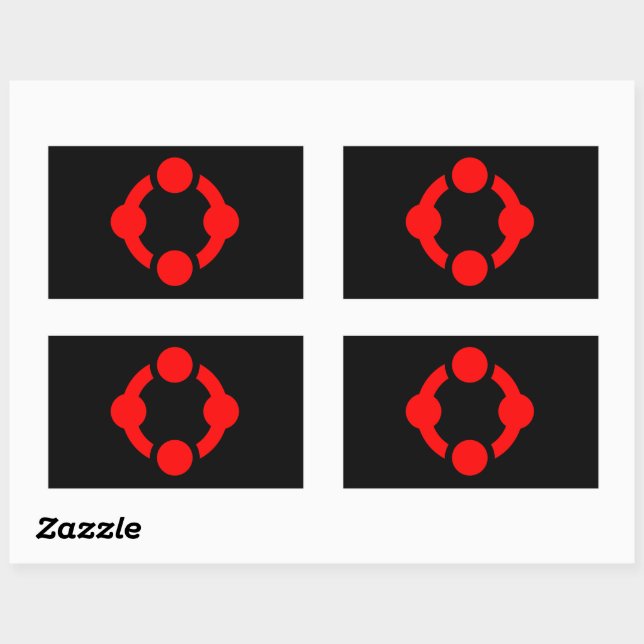 Adesivo Retangular Bandeira do Orgulho Niche (Preto) (Folha)