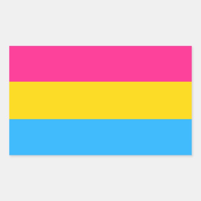 Adesivo Retangular Bandeira do Orgulho Pansexual (Frente)